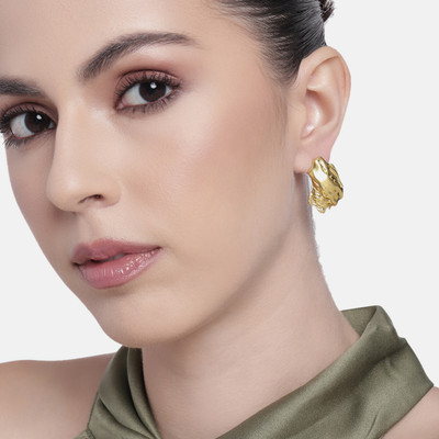 Estele Estele Gold Plated Stylish Semi-Luxury Demifine Stud Earrings for Ladies&Women Alloy Stud Earring