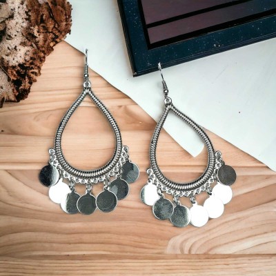 JUST IN JEWELLERY Hoop- dropcoin sl Alloy Hoop Earring