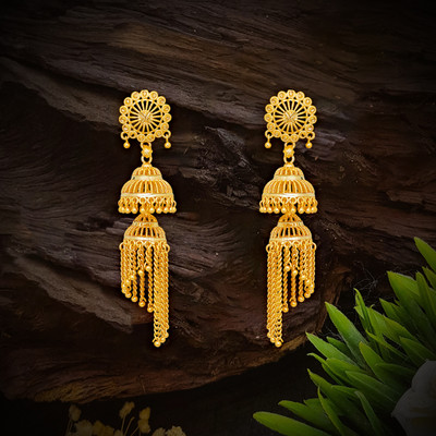 Raj And Deb Traditional Micron Plated Premium Earrings Collection For Women And Girls Brass Stud Earring