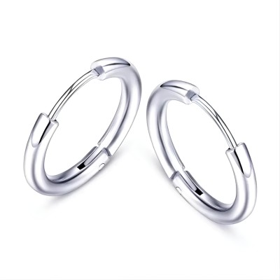 Vipunj Mens Women Unisex Silver Bali earrings Jewellery Salman khan style High Polish Cubic Zirconia Metal Hoop Earring