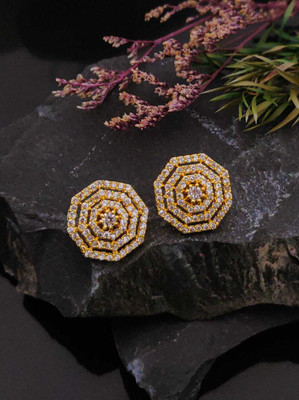 Jewel Knot New Fancy Small AD Earing For Girl'S And Women'S Cubic Zirconia Brass Stud Earring