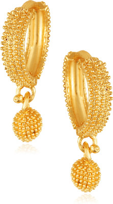 VIGHNAHARTA Hoop Earring Clip on fancy drop Bali Earring for Women and Girls Brass Drops & Danglers