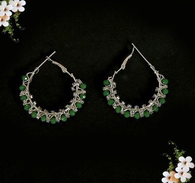 LNTM H01 Beads Alloy Hoop Earring