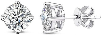 SOUL fine jewelry 925 Silver Small Studs I With Certificate and Warranty I Gift Set White Zircon Sterling Silver Stud Earring