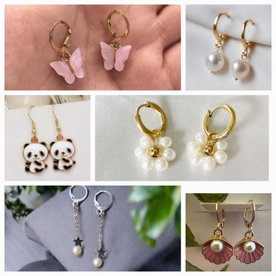 ELCETRATD JEWELLERY Shimmering beautiful pack of 6 earrings combo for women and girls Crystal Alloy Earring Set