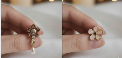 Mithim Traders Elegant & Sophisticated Pearl Brass, Alloy, Gold Drops & Danglers, Stud Earring