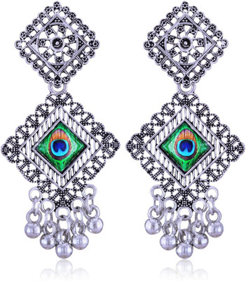 VIGHNAHARTA VFJ2381ERG_10 German Silver Jhumki Earring