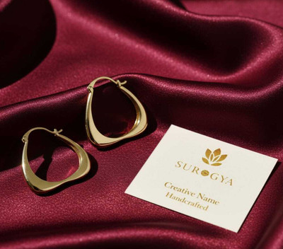 Surogya SRGY-EARR-001 Stainless Steel Hoop Earring