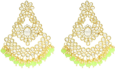 BUY FOR CHANGE LLP kundan pattern Alloy Chandbali Earring