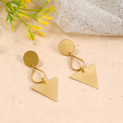 Dressberry Gold Plated Demi-Fine Jewelry Anti-Tarnish Waterproof Spiral Earrings Stainless Steel, Alloy Tassel Earring, Drops & Danglers, Drops & Danglers