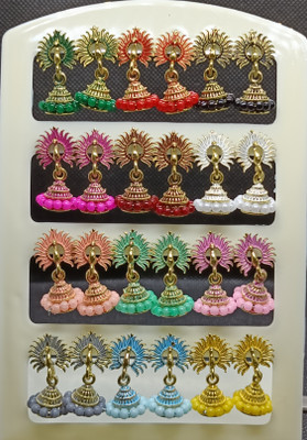 Vriti Imitation Peacock Design Alloy Jhumki Earring