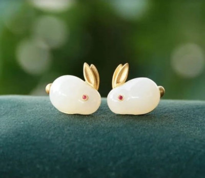 SRI RAGHAVA Rabbit Studs Alloy Stud Earring