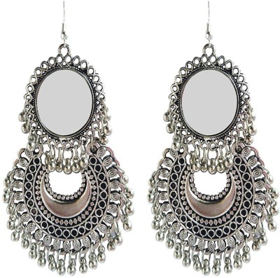 Uniquedezines Oxidised Afghani Tribal Fancy Party Wear Earrings for Women and Girls Alloy Drops & Danglers