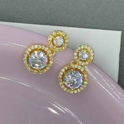 Charms Designer Crystal Diamond Alloy Drop Earring Diamond Alloy Stud Earring