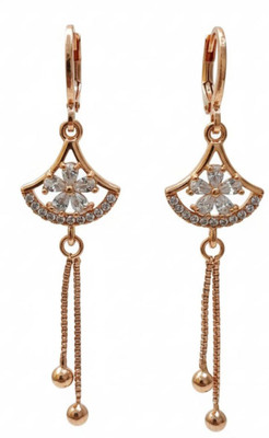 YOUAMI Gold Plated AD Studded Earrings Set For Women & Girls Copper Earring Set