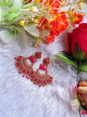 CHALISA CREATION earings Crystal Brass Jhumki Earring