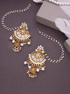 brado jewellery Pack of 1 Gold Drop & Danglers Earring for Women & Girls Diamond Brass Drops & Danglers