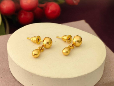 Kesvi 1 Gram Gold Plated Earring Stud For Woman's & Girl's Brass Earring Set