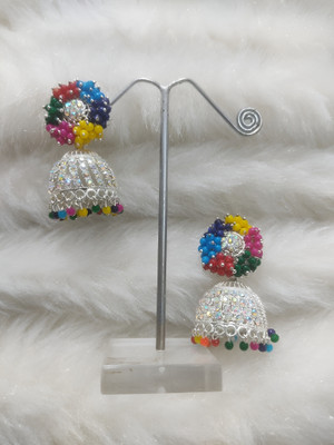 Mahara Beads Drop Traditional Jhumka Earring For Women Beads Alloy Jhumki Earring