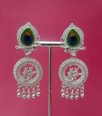 pas Unique Earrings & studs with radha krishna Oxidised Earrings for Women and Girls Beads Alloy Stud Earring, Plug Earring, Jhumki Earring, Earring Set, Drops & Danglers
