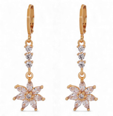 NOVA GLEAM Stainless Dangles Cubic Zirconia Stainless Steel Drops & Danglers