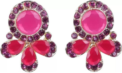 DEGHLAM Eid-Special,Ramadan Special Alloy Red Earrings stone Alloy Drops & Danglers