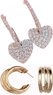 JassaJewelry Korean Elegant Stud Earrings for Girls and Women Alloy Stud Earring