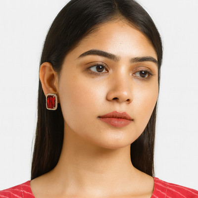 Zayofied Trendy Earring for Women Alloy Stud Earring