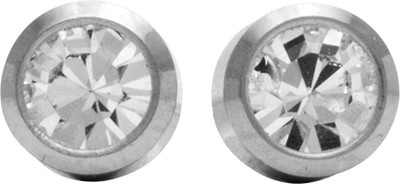 STUDEX 3MM Crystal Bezel Setting Stainless Steel Stud Earring