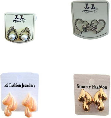 SP Traders Combo of Fashion trendy versatile pair of 4 earrings Cubic Zirconia Plastic Earring Set