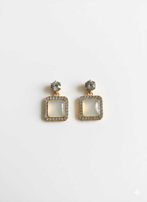 MultiCollection mini_drop_earings Zircon, Pearl Alloy Drops & Danglers