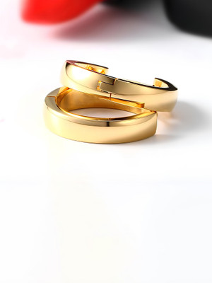 shivay Mens Jewellery Valentine Multi Gold Bali Stud Hoop earrings for men/ Ear rings Combo For Men / Gents / Boys / unisex Non-Piercing Ear mens jewellery Salman khan style Earrings High Polish Cubic Zirconia Metal Hoop Earring