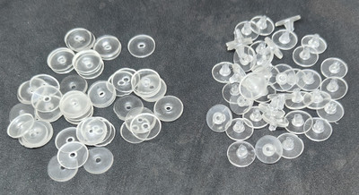 KUMU EARRING BACK STOPPER Long Nose Back Stoppers and Earring Button 100+100 COMBO Silicone Stud Earring