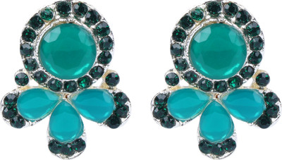 sunhari jewels Design311 Green Alloy Earring Set