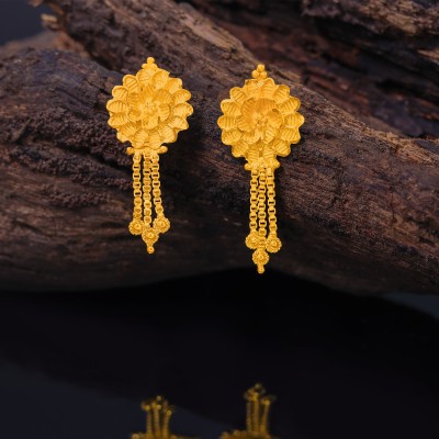 Drashti Collection Traditional Micron Plated Premium Collection Earrings For Women Brass Drops & Danglers