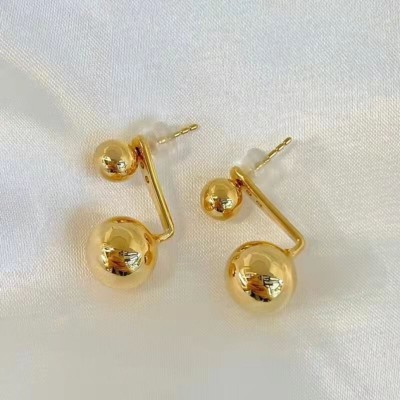 ARISAA Gold Ball Stud Earring Brass Drops & Danglers