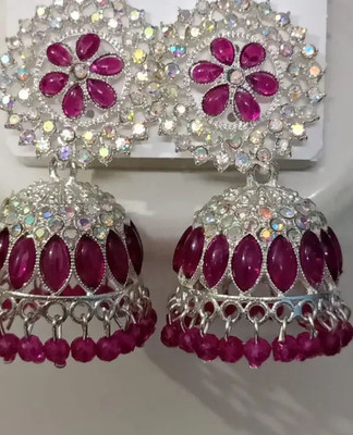 Rosevestla Stylish Jewellery Latest Earing's for Girls and Women's Cubic Zirconia Brass Jhumki Earring