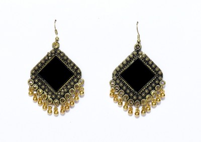 Uniquedezines Gold Plated Light Weight Mirror Earrings for Women and Girls Metal Drops & Danglers