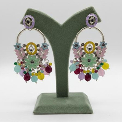 A U Jewllery 05 Crystal Metal Jhumki Earring