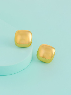Kushal's Fashion Jewellery Gold Gold-Plated Party Zircon Trendy Studs Zircon Copper Stud Earring