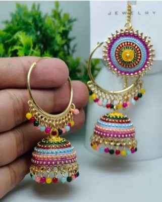 DANGAR ENTERPRISE Fancy Earring Jhumki for Girls and Women Light Weight Maang Tika bali Jhumka Brass Jhumki Earring