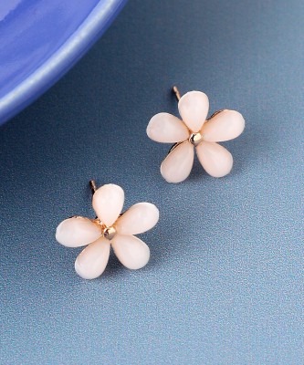 SOHI Gold Plated Designer Stone Casual Stud For Women Alloy Stud Earring