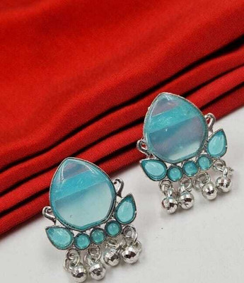 Qalakriti Qalakriti_design_erraring-babyblue Alloy Earring Set