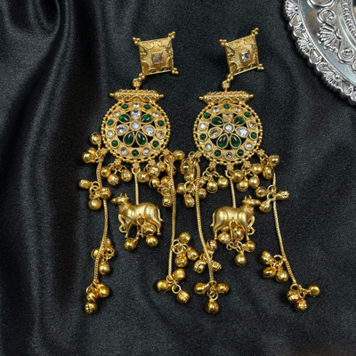 Banarashe Traditional Kashmiri Earrings Alloy Drops & Danglers