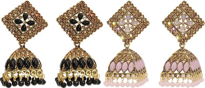 Malana Merino Earrings for Women Jhumka Jewellery Accessories Jhumki Best for Gift Set of 2 Alloy Jhumki Earring