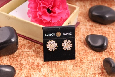 BOGHRA SALES Excellent Finish Ad American Diamond Stud Earrings For Women & Girls Diamond, Ruby Alloy Stud Earring