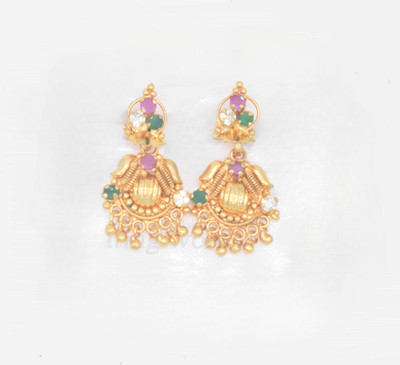 gvg Earrings Alexandrite Alloy Chandbali Earring
