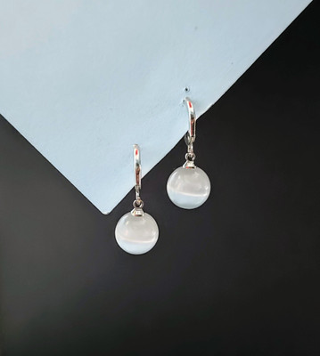 RV FASHION Crystal & Pearl Dangle Earrings Pearl Alloy Drops & Danglers