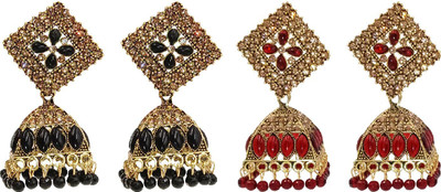 Malana Merino Women Earrings Jhumka Jewelry for Girls Jhumki for Every Occasion Set of 2 Alloy Jhumki Earring