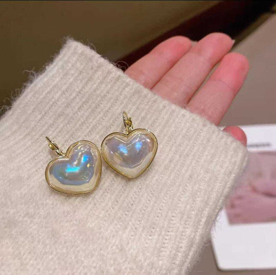 shrijaenterprises Heart Shape Pearl Earrings Enamel Clip-on Earring